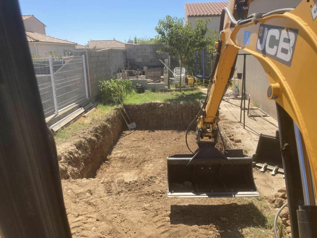 Terrassement pour piscine creusée à Saint Hippolyte