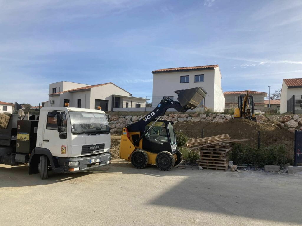 Lotissement à Perpignan, évacuation de 250t de terre